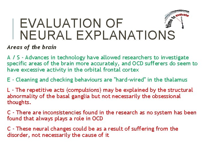 EVALUATION OF NEURAL EXPLANATIONS Areas of the brain A / S - Advances in