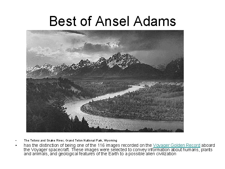 Best of Ansel Adams • The Tetons and Snake River, Grand Teton National Park,