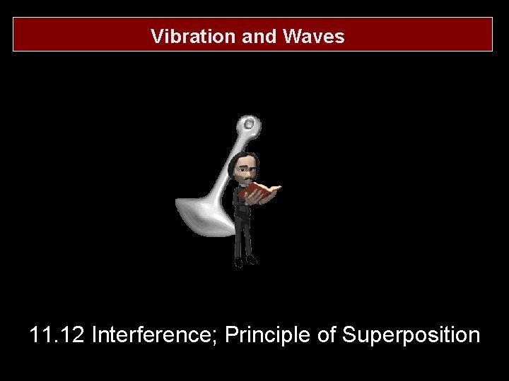 Vibration and Waves 11. 12 Interference; Principle of Superposition 
