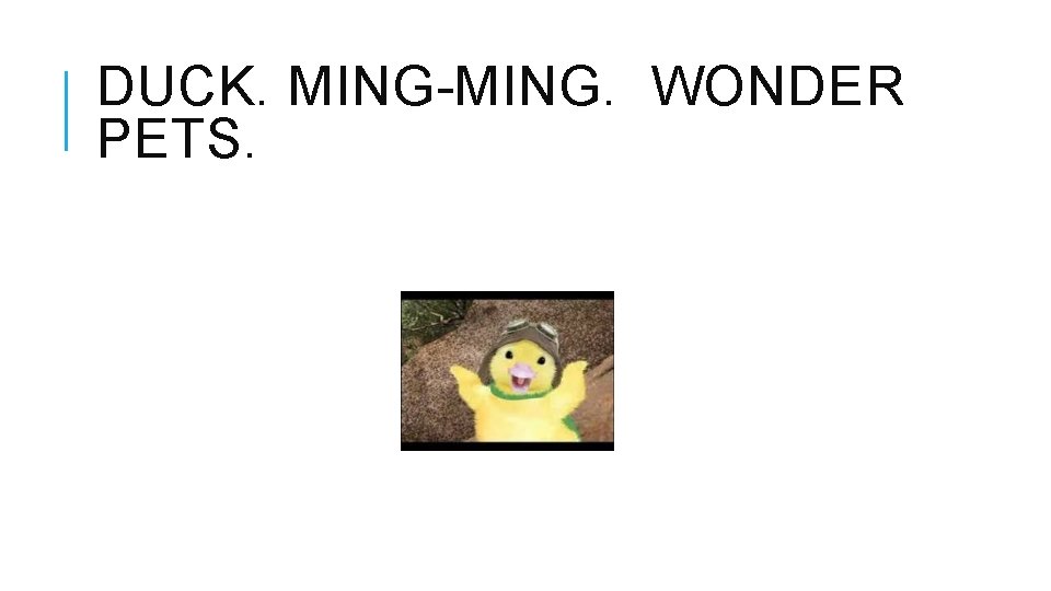 DUCK. MING-MING. WONDER PETS. 