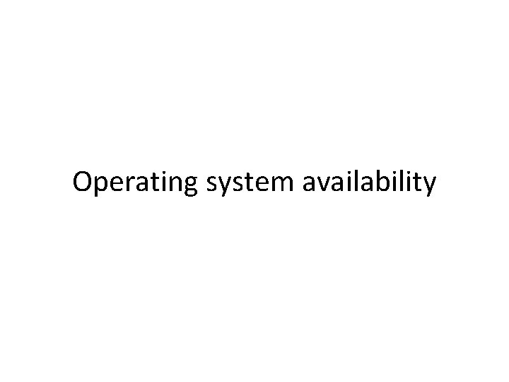 Operating system availability 