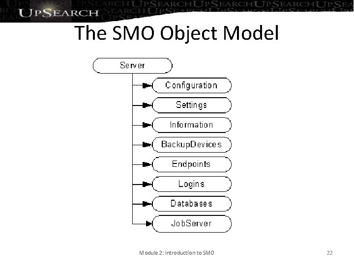 The SMO Object Model Module 2: Introduction to SMO 22 