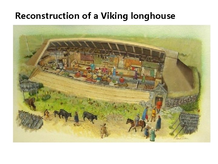 Reconstruction of a Viking longhouse 