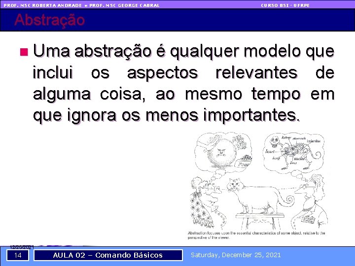 PROF. MSC ROBERTA ANDRADE e PROF. MSC GEORGE CABRAL CURSO BSI - UFRPE Abstração