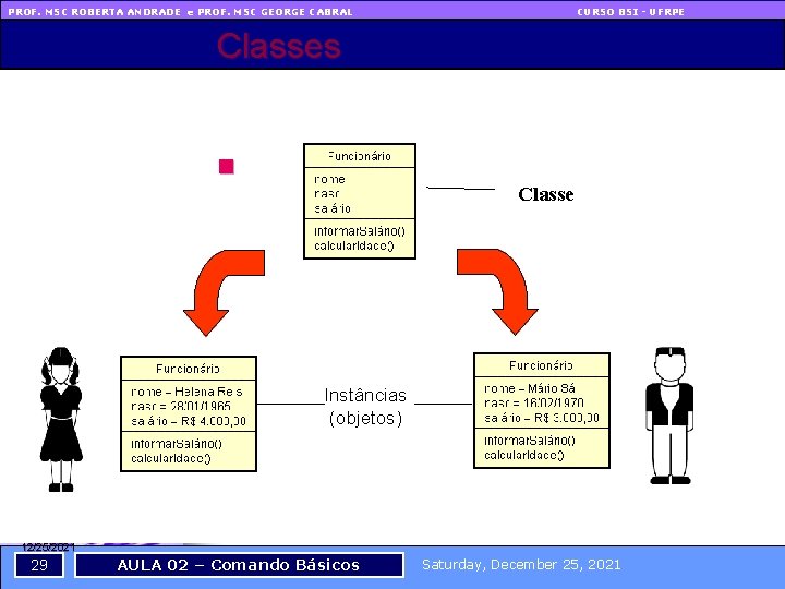 PROF. MSC ROBERTA ANDRADE e PROF. MSC GEORGE CABRAL CURSO BSI - UFRPE Classes