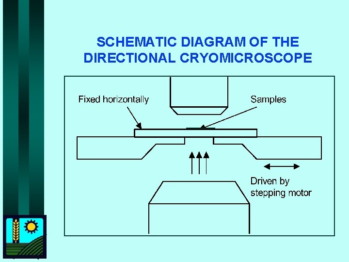 SCHEMATIC DIAGRAM OF THE DIRECTIONAL CRYOMICROSCOPE 