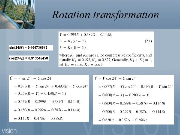 Rotation transformation 