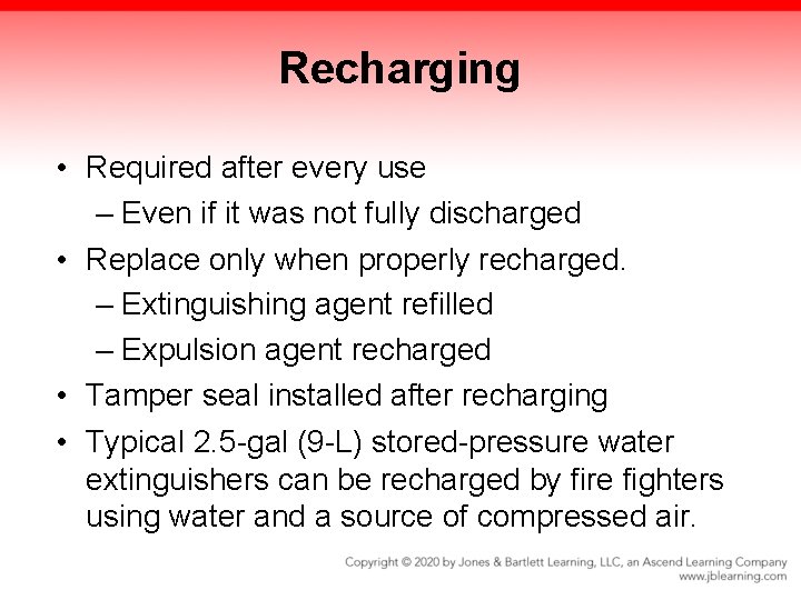 Recharging • Required after every use – Even if it was not fully discharged
