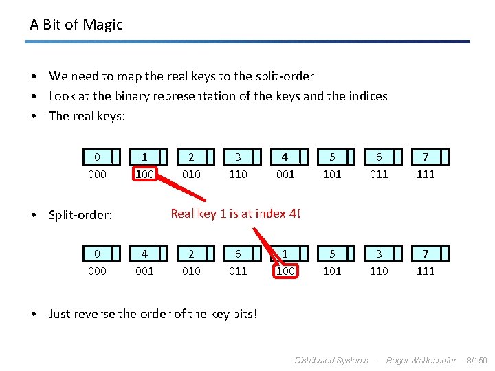 A Bit of Magic • We need to map the real keys to the