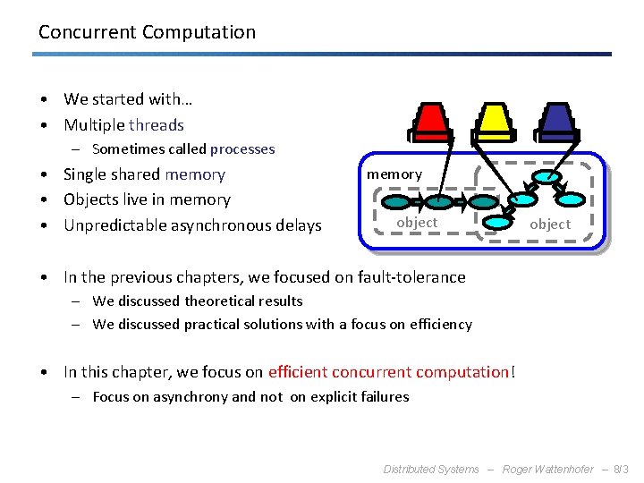 Concurrent Computation • We started with… • Multiple threads – Sometimes called processes •