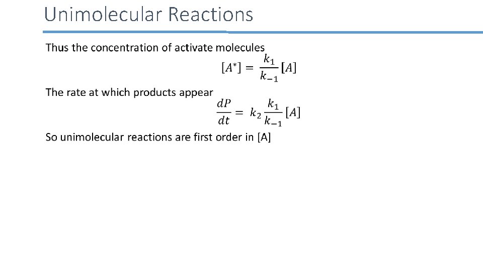 Unimolecular Reactions 