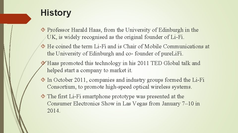 History Professor Harald Haas, from the University of Edinburgh in the UK, is widely