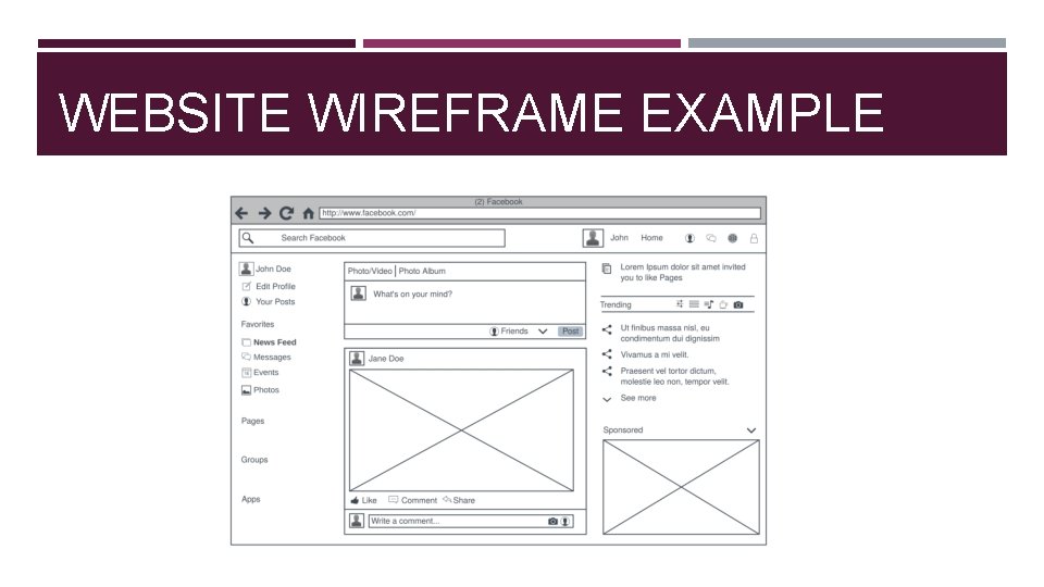 WEBSITE WIREFRAME EXAMPLE 