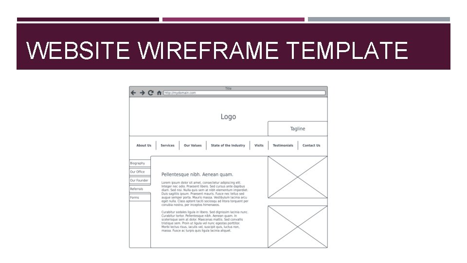 WEBSITE WIREFRAME TEMPLATE 