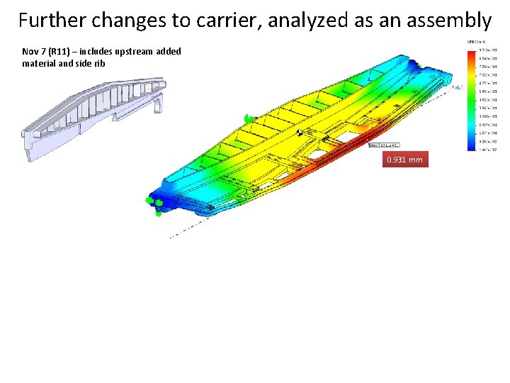 Further changes to carrier, analyzed as an assembly Nov 7 (R 11) – includes