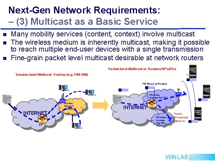 Next-Gen Network Requirements: – (3) Multicast as a Basic Service n n n Many