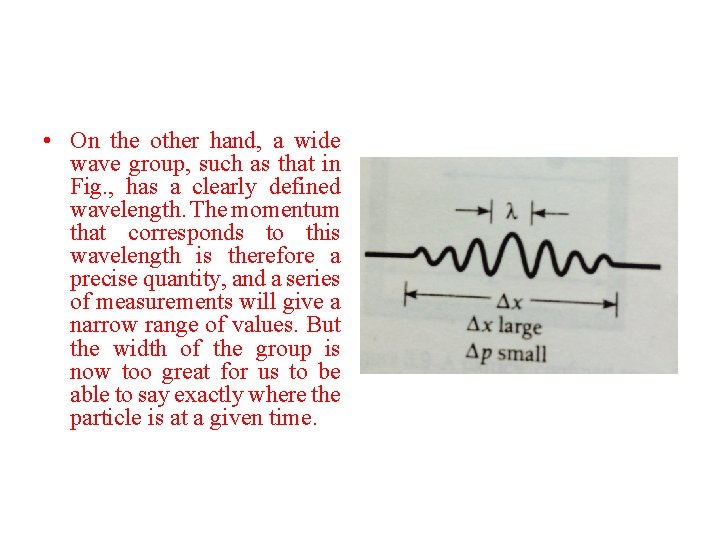  • On the other hand, a wide wave group, such as that in
