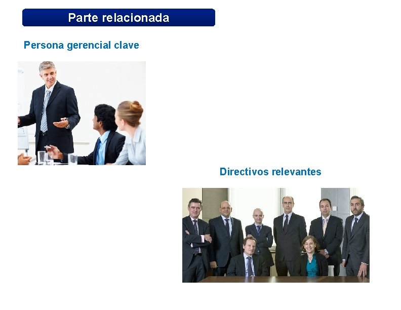 Parte relacionada Persona gerencial clave Directivos relevantes 