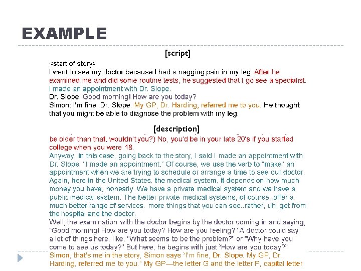 EXAMPLE [script] [description] 