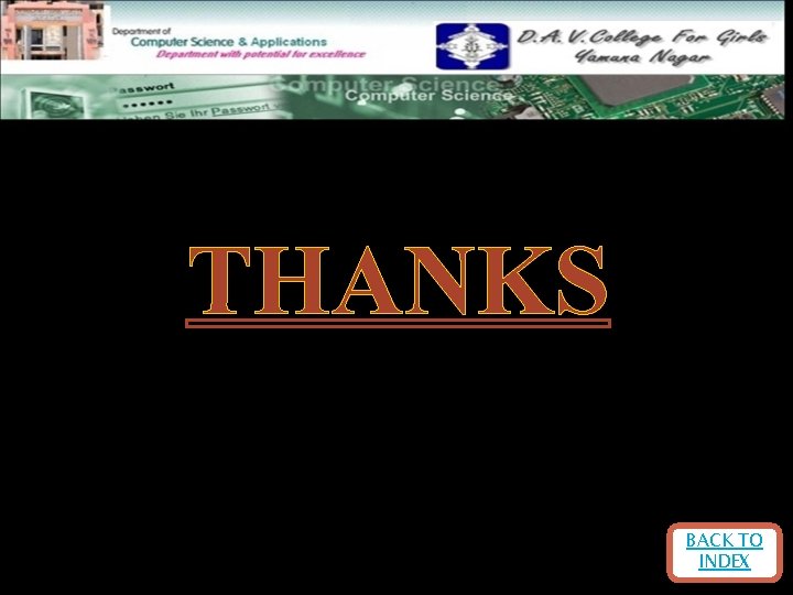 THANKS BACK TO INDEX 