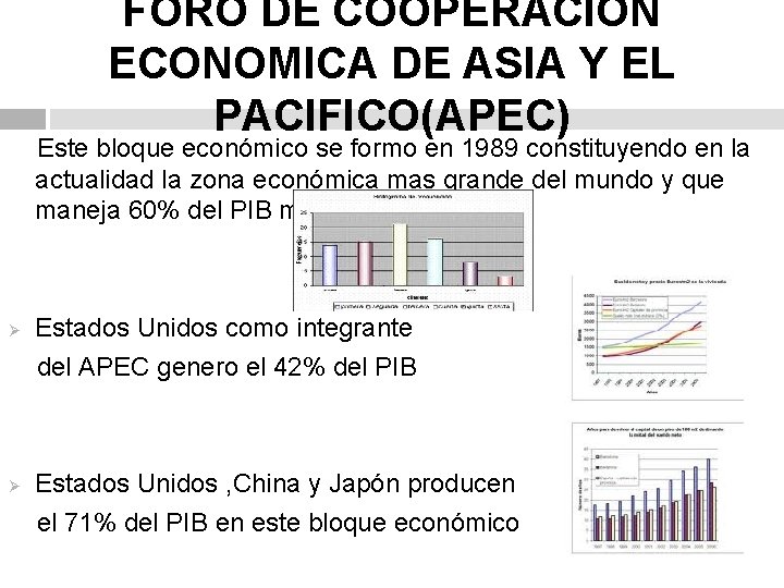 FORO DE COOPERACION ECONOMICA DE ASIA Y EL PACIFICO(APEC) Este bloque económico se formo