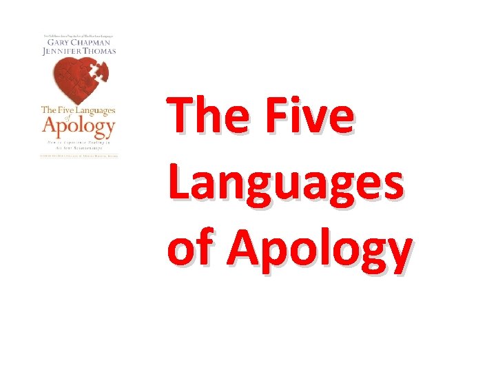 The Five Languages of Apology 