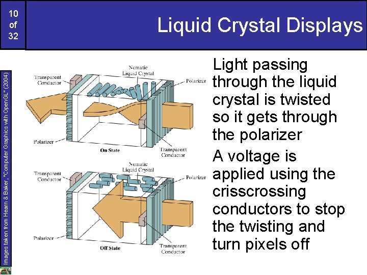 Images taken from Hearn & Baker, “Computer Graphics with Open. GL” (2004) 10 of