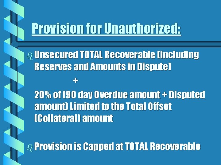 Provision for Unauthorized: b Unsecured TOTAL Recoverable (including Reserves and Amounts in Dispute) +