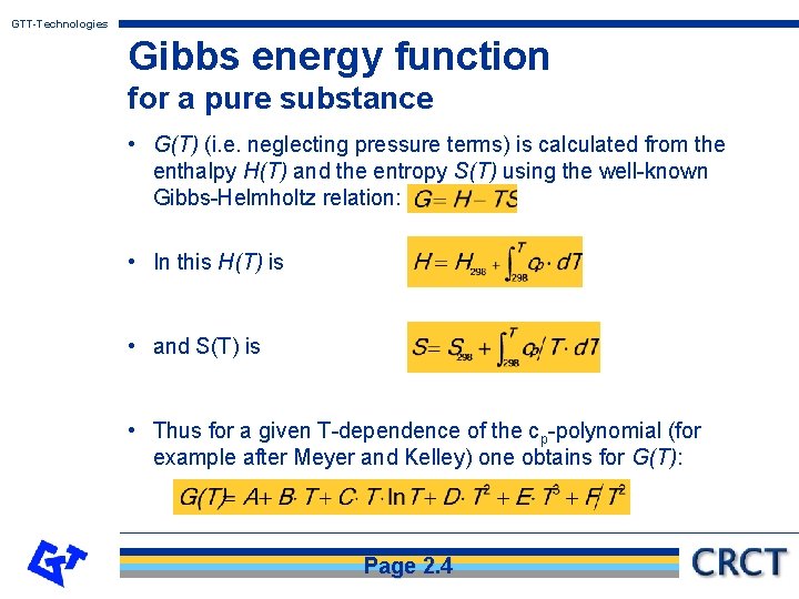 The theoretical background of GTTTechnologies The theoretical background