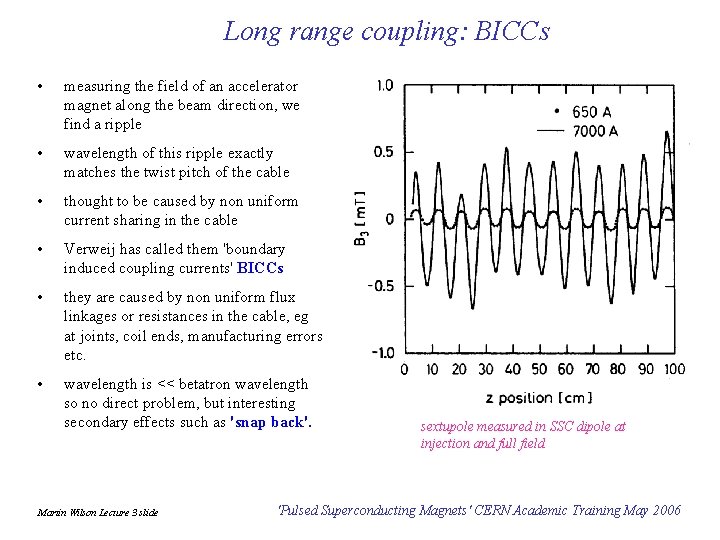 Long range coupling: BICCs • measuring the field of an accelerator magnet along the