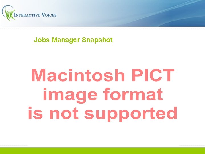 Jobs Manager Snapshot 