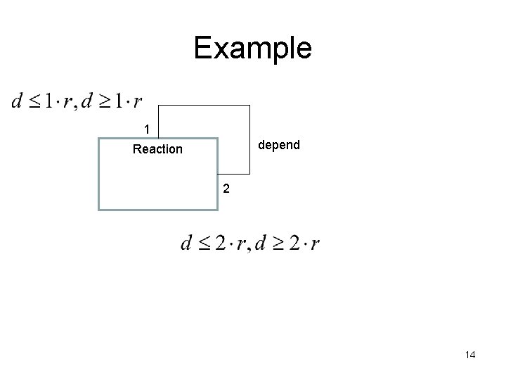 Example 1 depend Reaction 2 14 