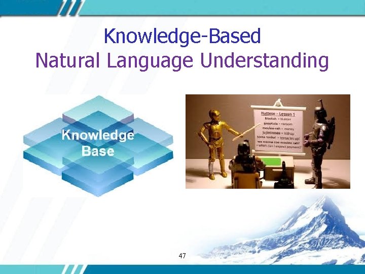 Knowledge-Based Natural Language Understanding 47 