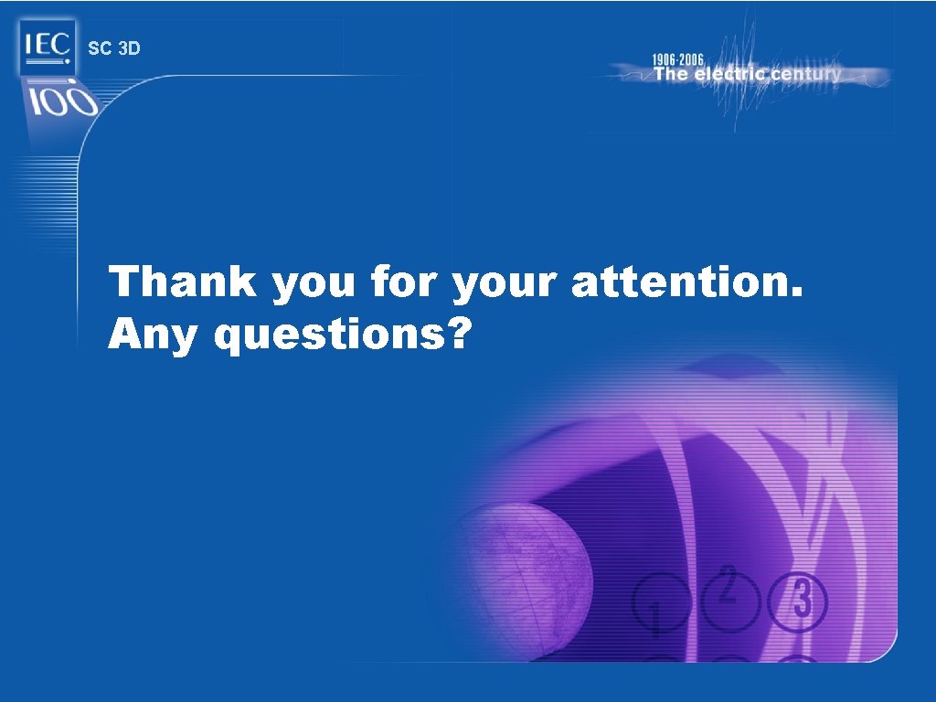 SC 3 D Thank you for your attention. Any questions? 