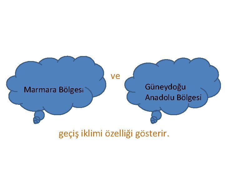 ve Marmara Bölgesi Güneydoğu Anadolu Bölgesi geçiş iklimi özelliği gösterir. 