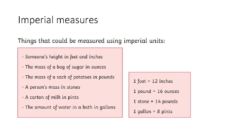 Imperial measures 
