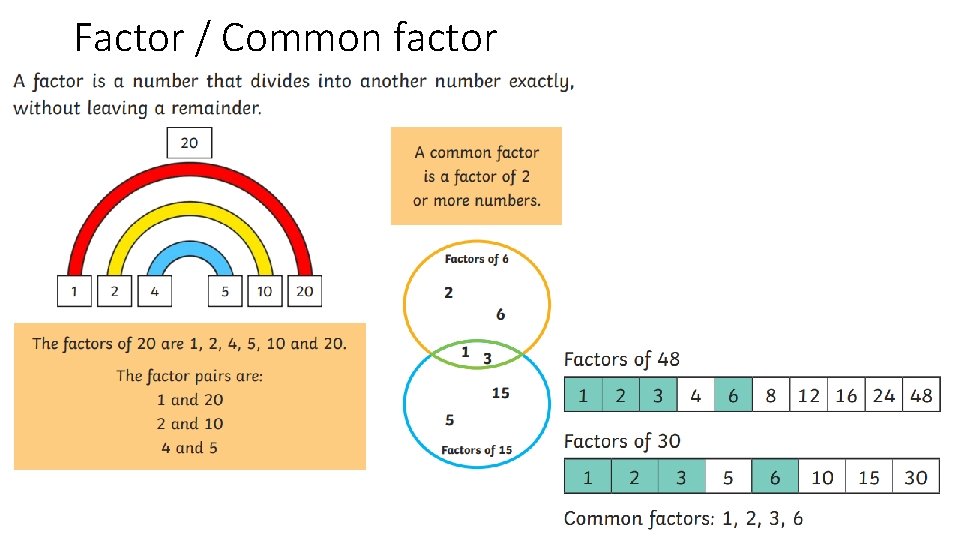 Factor / Common factor 