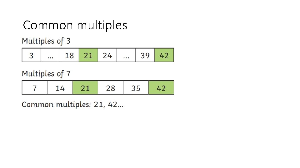 Common multiples 