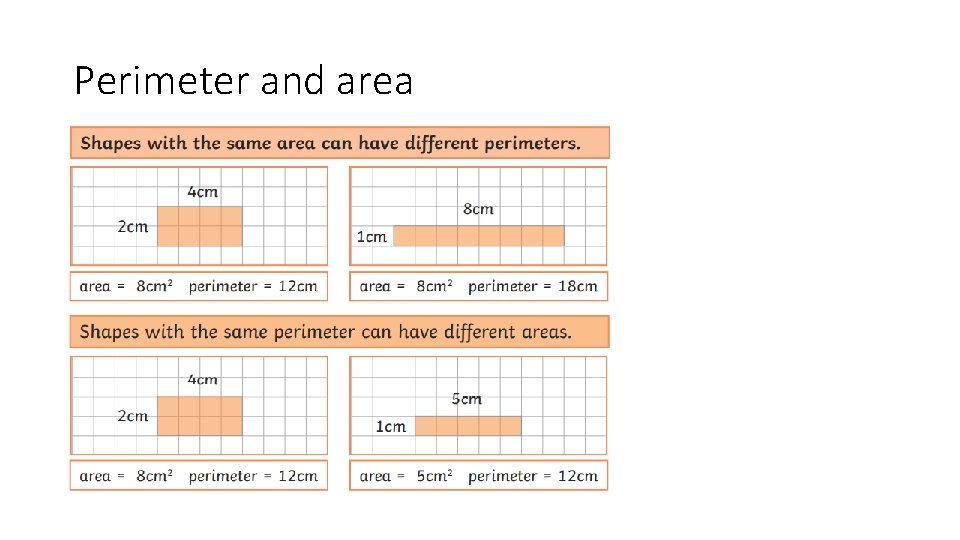 Perimeter and area 