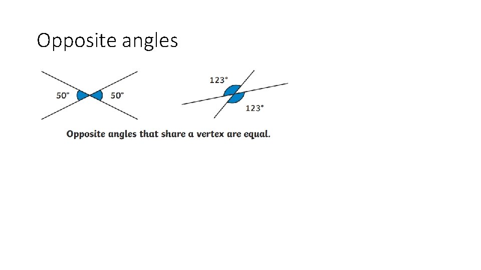 Opposite angles 