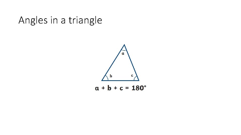 Angles in a triangle 