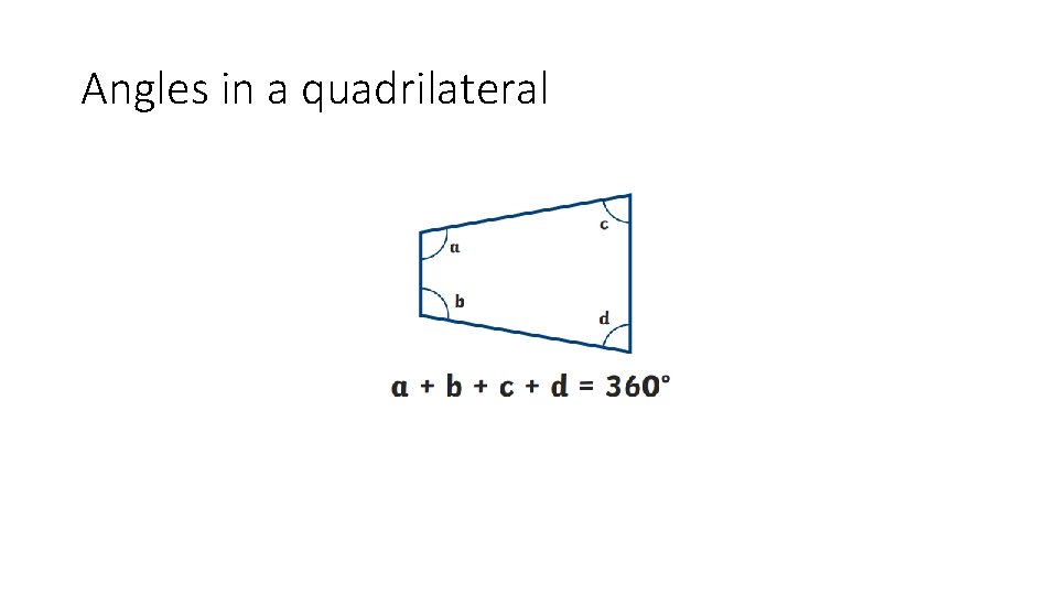 Angles in a quadrilateral 