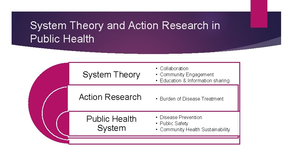System Theory and Action Research in Public Health System Theory Action Research Public Health