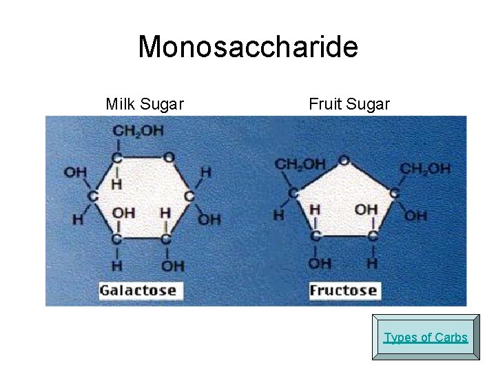 Monosaccharide Milk Sugar Fruit Sugar Types of Carbs 