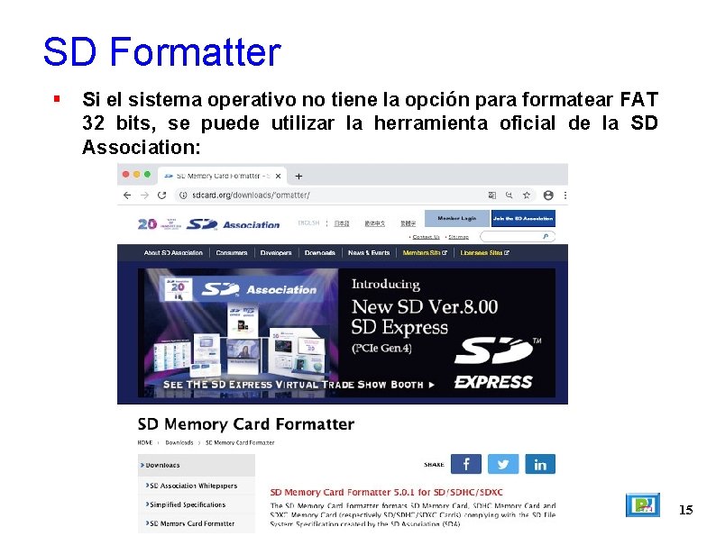 SD Formatter Si el sistema operativo no tiene la opción para formatear FAT 32