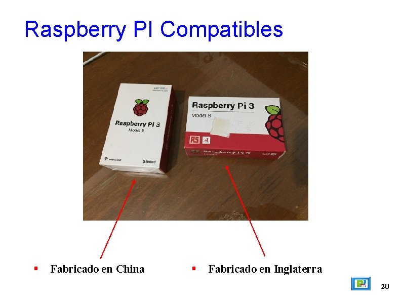 Raspberry PI Compatibles Fabricado en China Fabricado en Inglaterra 20 