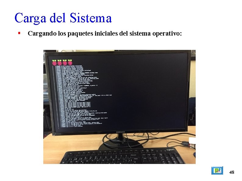 Carga del Sistema Cargando los paquetes iniciales del sistema operativo: 48 