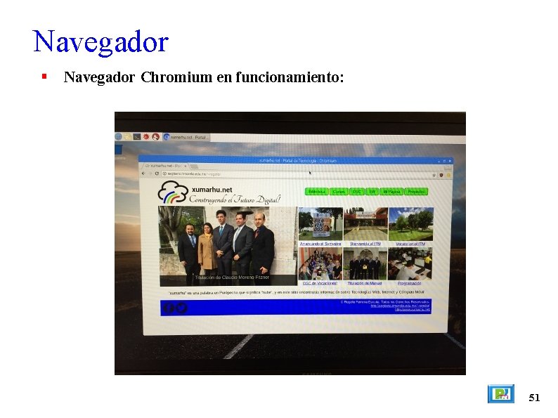 Navegador Chromium en funcionamiento: 51 