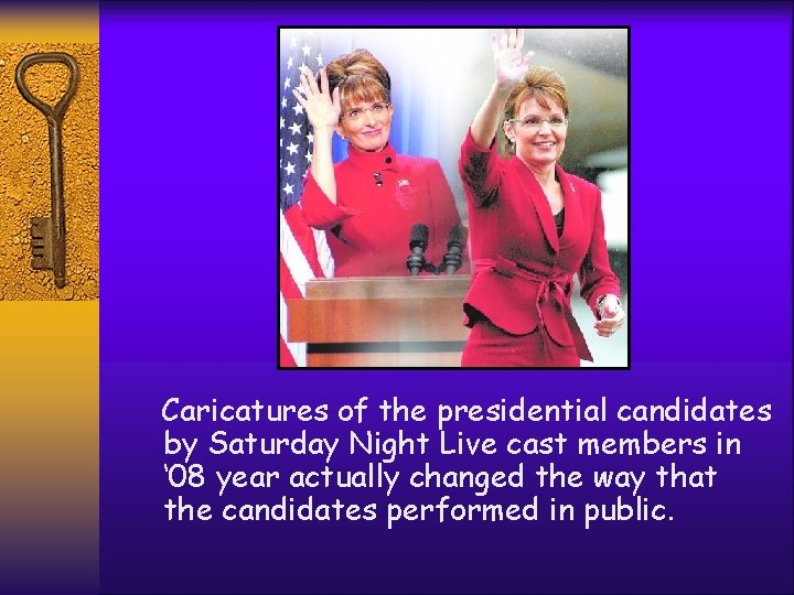 Caricatures of the presidential candidates by Saturday Night Live cast members in ‘ 08