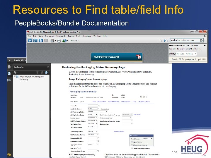 Resources to Find table/field Info People. Books/Bundle Documentation 2015 MIDHEUG Alliance Resources to Find table/field Info People. Books/Bundle Documentation 2015 MIDHEUG Alliance